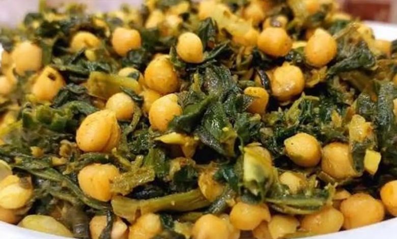 خوراک نخود و اسفناج